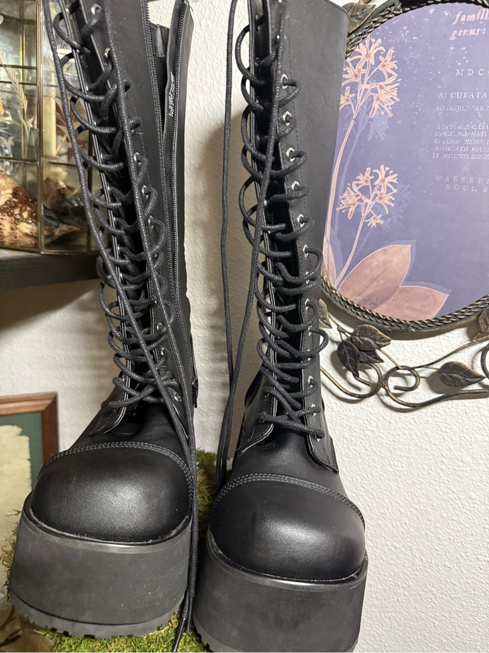 Demonia Women's •Size 7•Men’s 5• Black Knee-High Platform Boots FLAWED - Picture 7 of 14